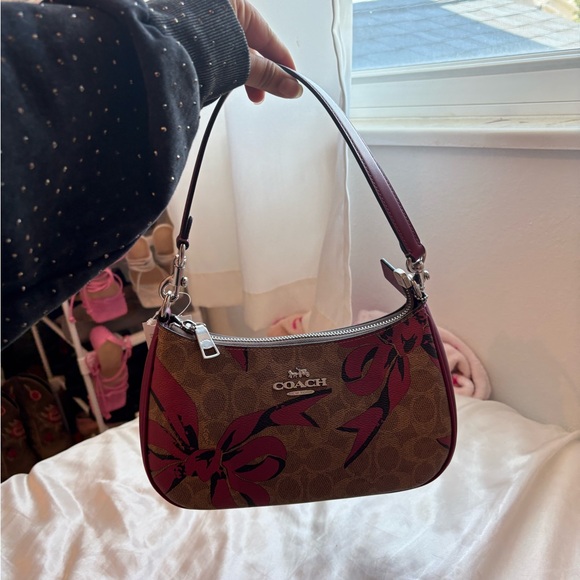 NWT Coach Teri brown and pink bow bag - Picture 2 of 5